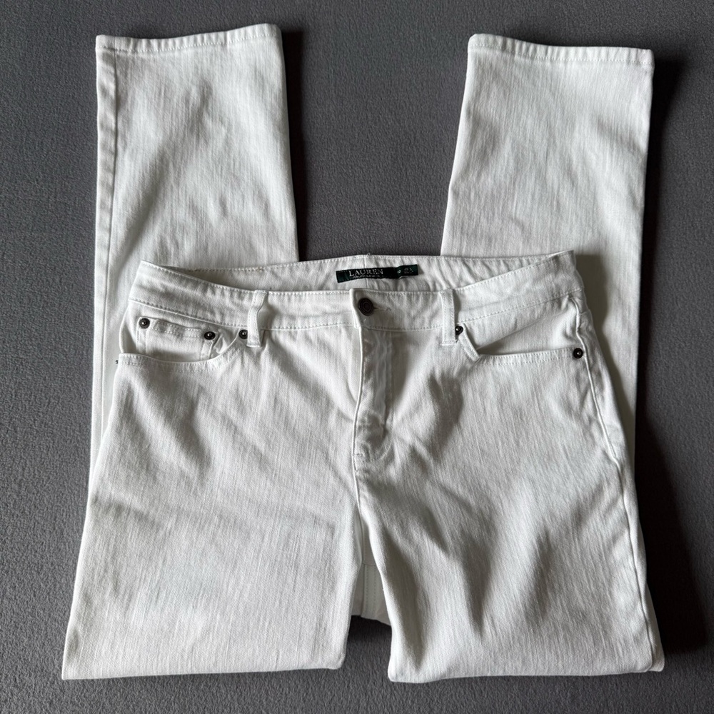 Lauren Ralph Lauren Modern Straight Curvy White Pants size‎ 10 - Picture 3 of 14